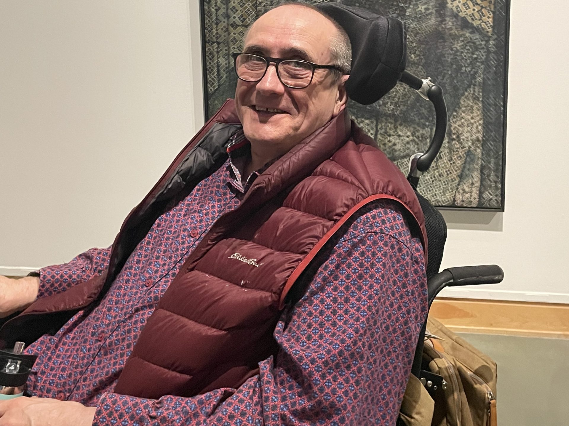 Victor Enns at the Kelowna Art Gallery, where he launched his final book, Always Breathe.